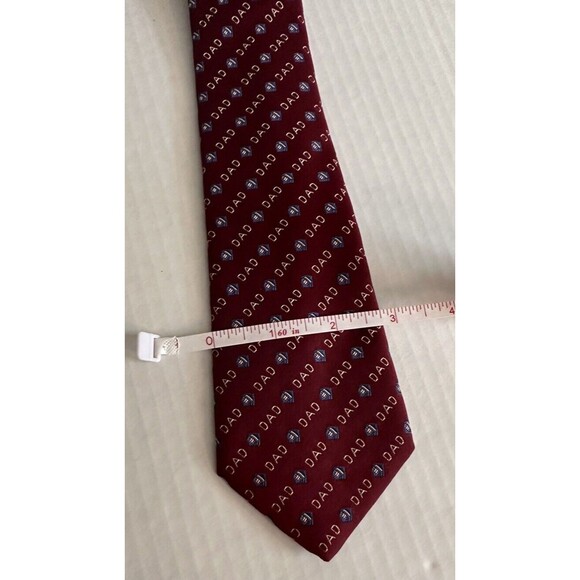 Dad Fathers Gift Red Football Tie - Picture 5 of 5